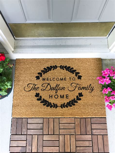 personalised front door mat.